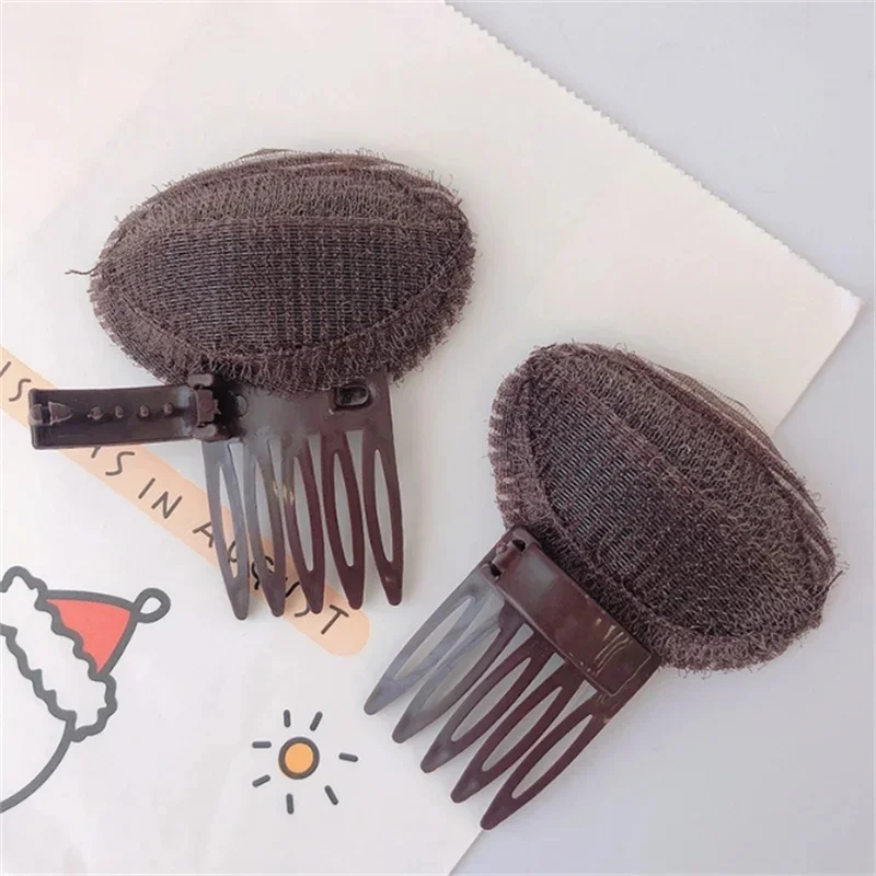 1/2/3/4Pcs Invisible Cushion Hair Clips Fluffy Sponge Hair Clip For Women Front Hair Line Volume Base Puff Hair Styling Tool
