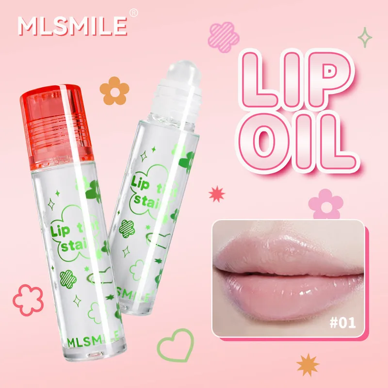 MLSMILE Makeup Roller Tint Antihaft-Cup-Glanz, einfach aufzutragender Lippenstift, Wasserfarbe + transparentes Lippenöl