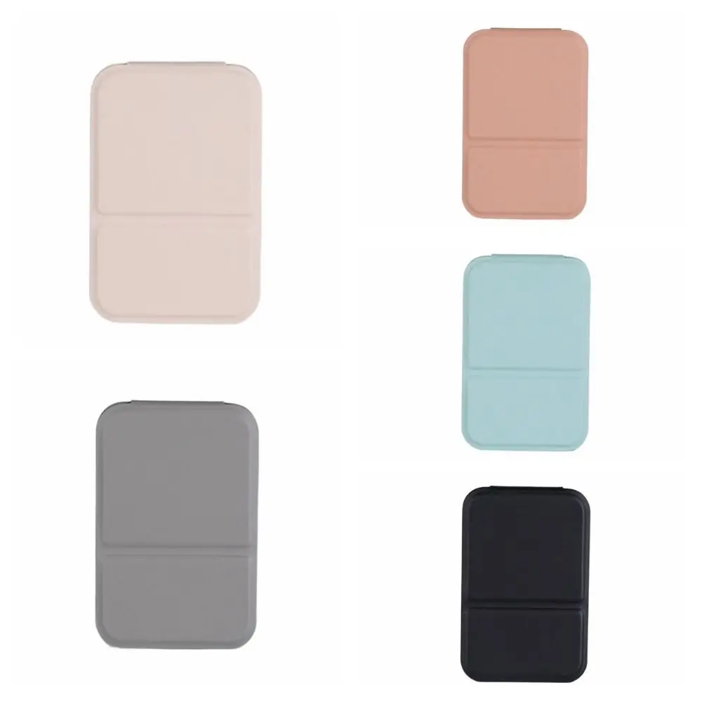 Pu Leather INS Desktop Stand Mirror Solid Color Compact Cosmetic Mirror Fold Makeup Mirror Delicate Folding Vanity Mirror