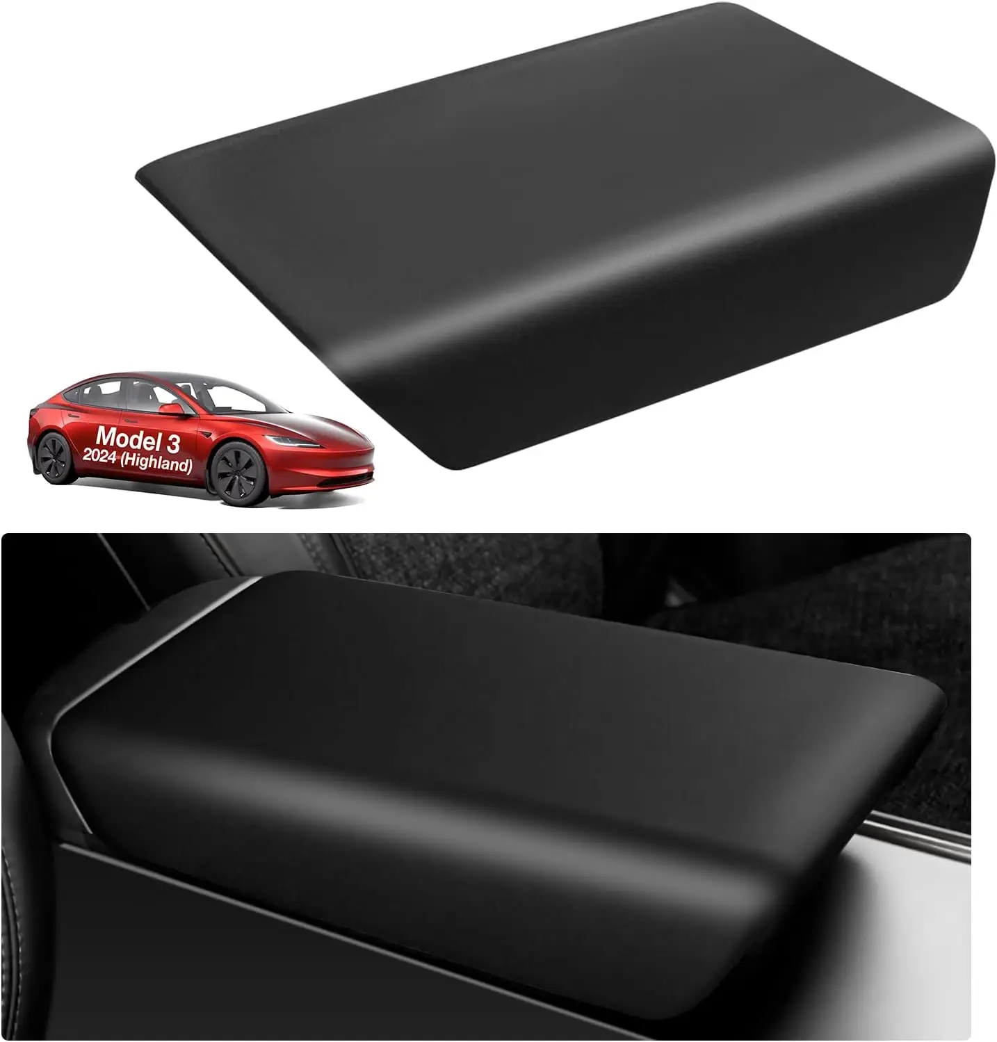 

Для Tesla Model 3 Highland/Tesla Model Y Juniper, крышка центральной консоли, чехол на подлокотник, нескользящая защита, аксессуары для интерьера