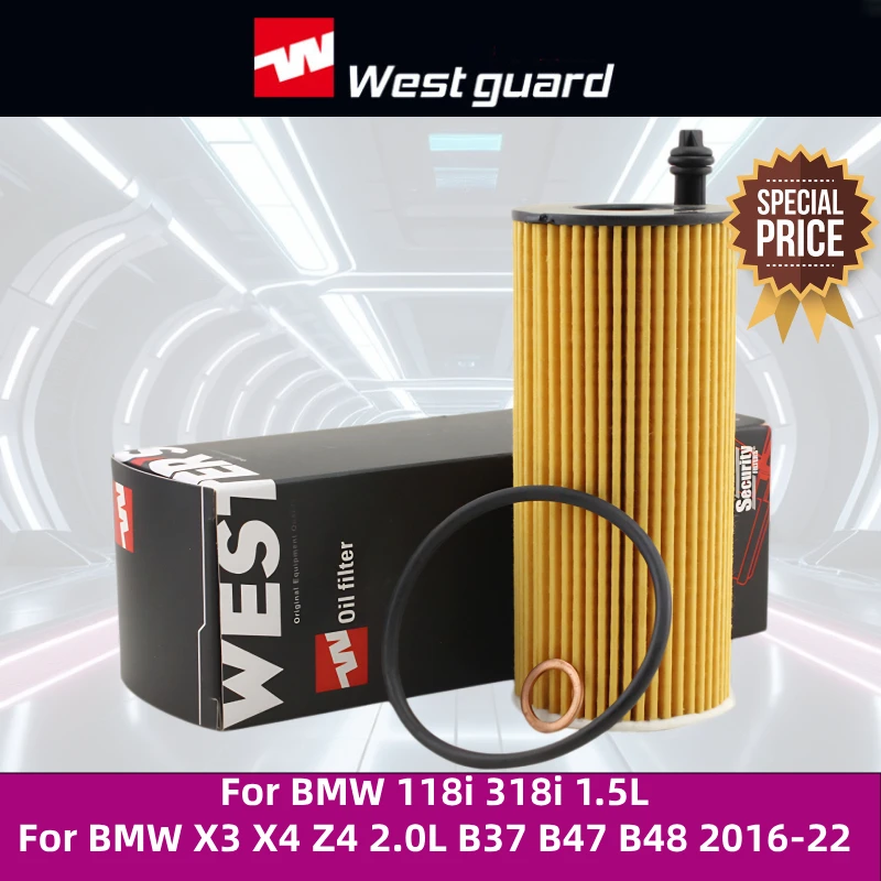 For BMW 118i 318i 1.5L X3 X4 Z4 2.0L B37 B47 B48 2016-2022 MH8050 11428575211 WESTGUARD Oil Filter HU6014/1z