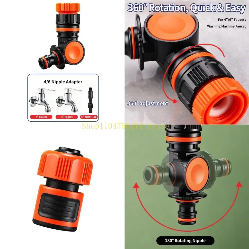 Leakproof Water Tap Connector Rotating Nozzle For Flexible Garden Irrigation top sale