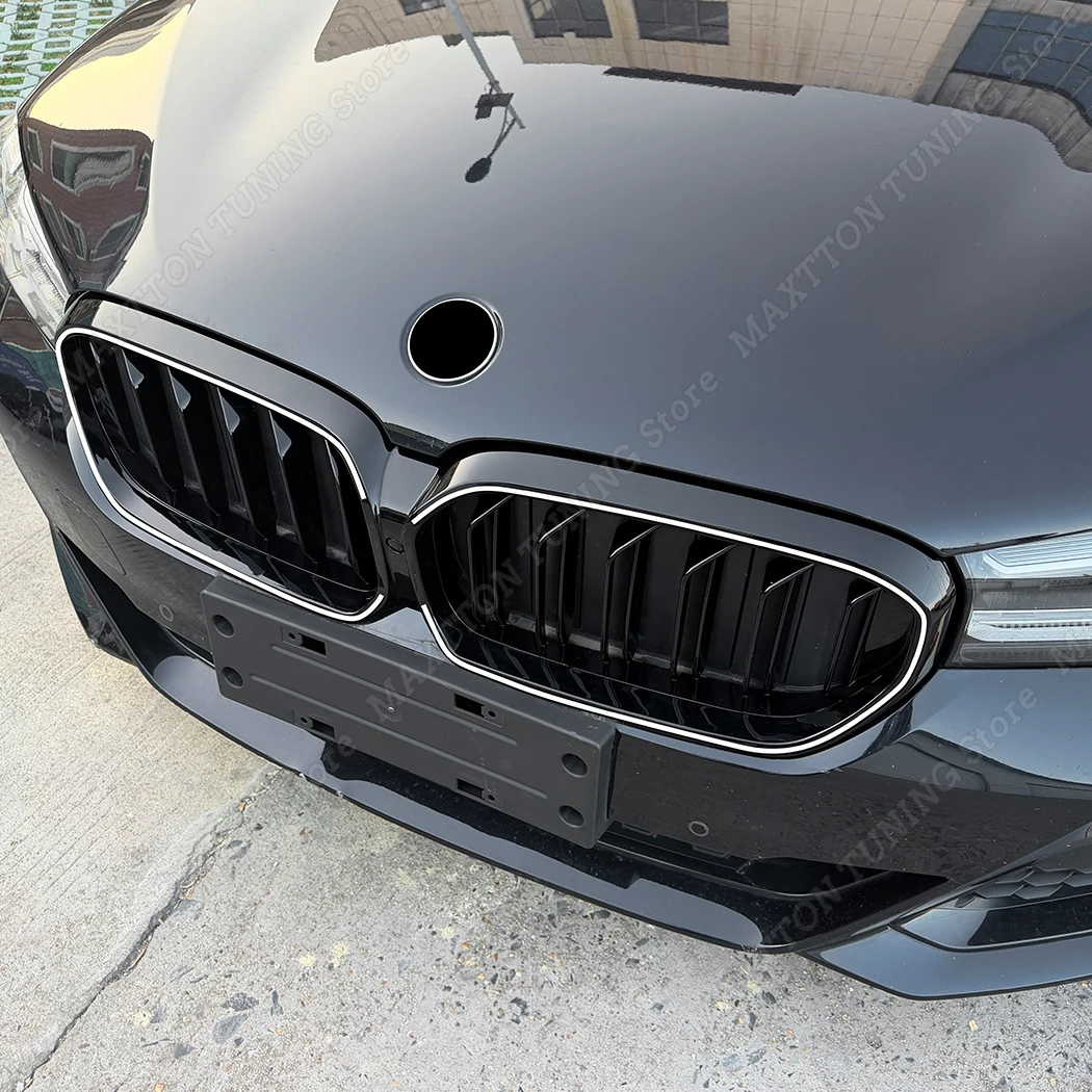 For BMW 5 Series G30 G31 520i 530i 525i 540i 2021 2022 2023 Car Front Kidney Grille W / Luminous Racing Hood Grill Replacement