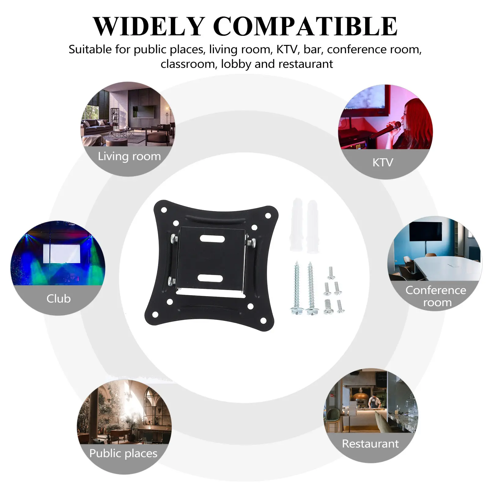 Liquid Crystal Display Monitor Wall Mount Rack Stainless Steel Adjustable 14-26 Inch Sturdy Monitor Support Bracket Industrial