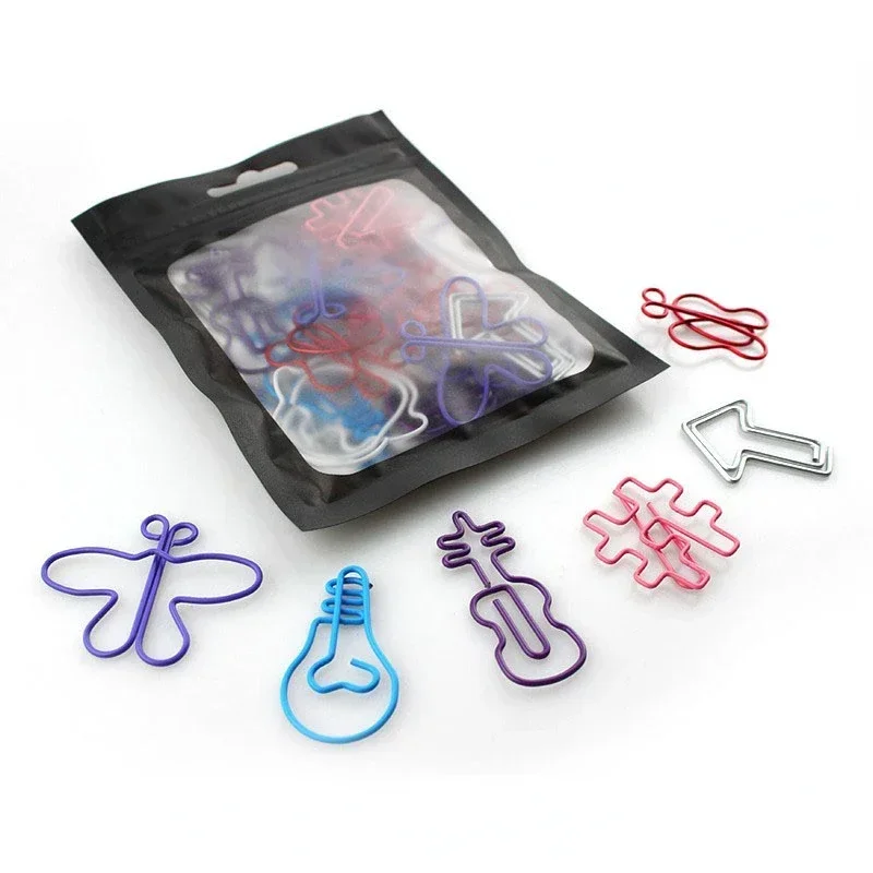 30 PCS Cute Desk Organizer Paper Clips - Kawaii Bookmark Gadgets for Office School Scrapbook Stationery Supplies - view 5