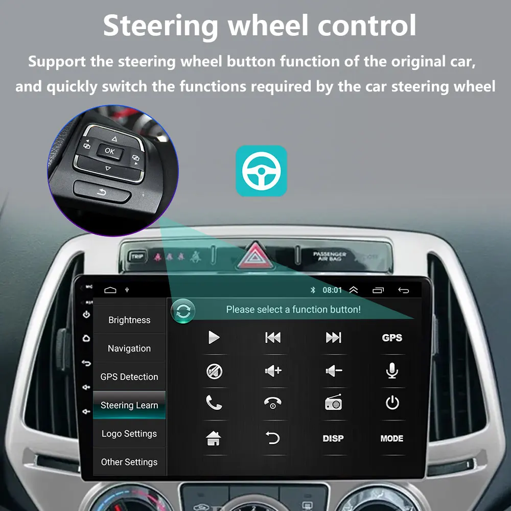 Android 16 para Hyundai i20 2008 2009 2010 2011 2012 2013 2014 reproductor de Radio Multimedia para coche WIFi + 4G DSP pantalla táctil Carplay Auto 5