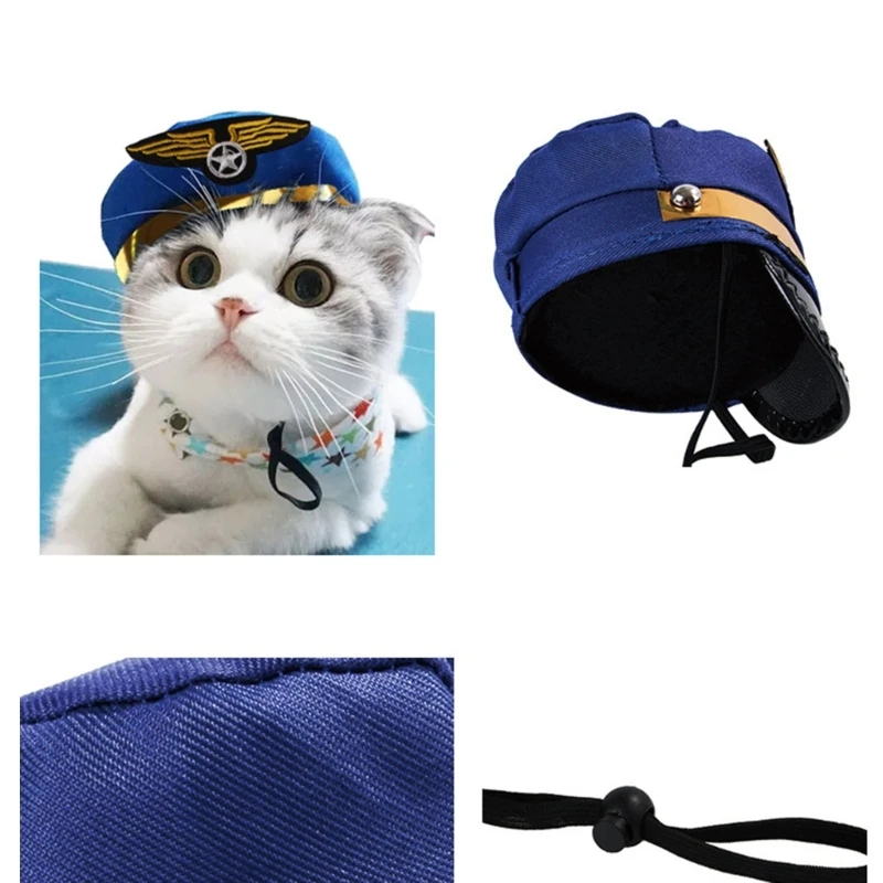 Cat Headgear Captain Pirate Hat Cat Dog Headwear Costume Performance Photo Props