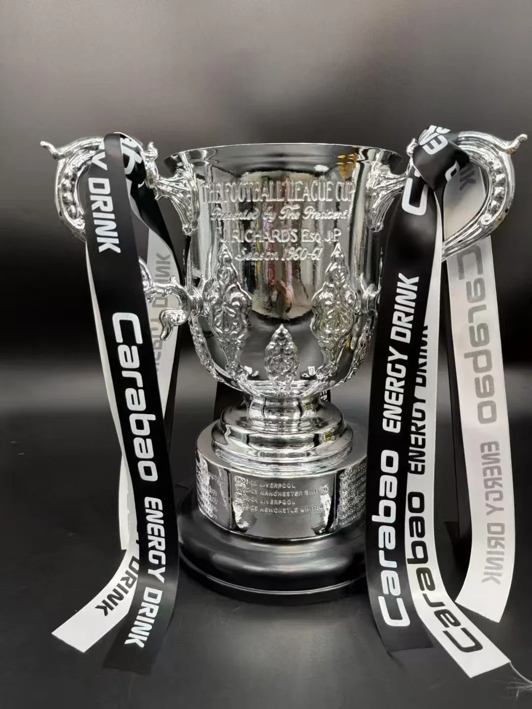 42cm Three-handle Champions Sports Trophy European League Cup Trophy Fan Souvenir Replica Ornament Resin