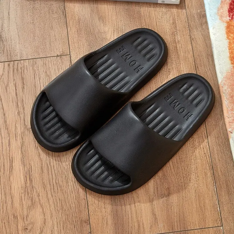 Zachte Slippers Koppels Thuis Outdoor Slipper Zomer Vrouwen Slaapkamer Dikke Bodem Schoenen Strand Sandalen Mannen Slippers Doucheschoenen