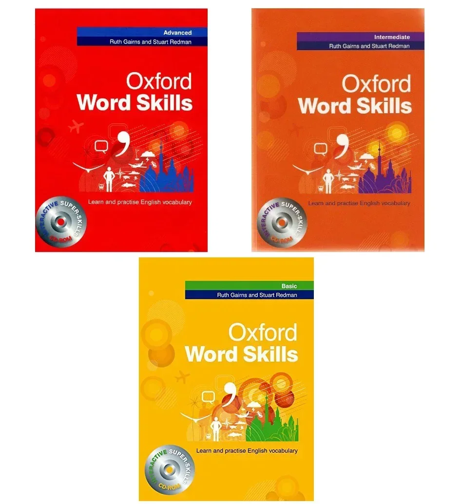 Full Color Oxford Word Skills Basic / Intermediate / Advanced Learn and Practise English Vocabulary Textbook Workbook