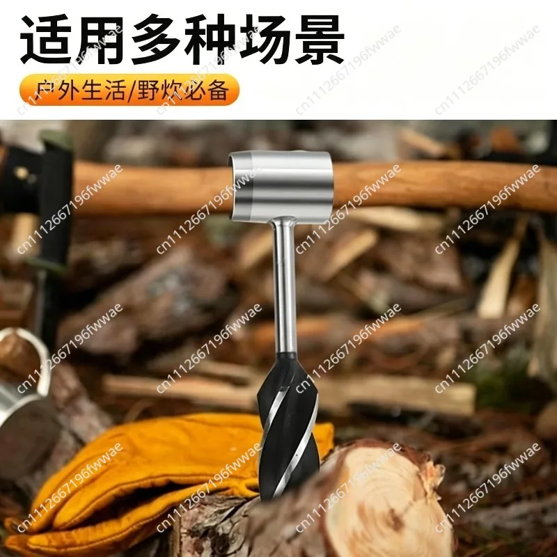 Drilling and chopping tools set for wood, woodworking hand drill, camping hand drill