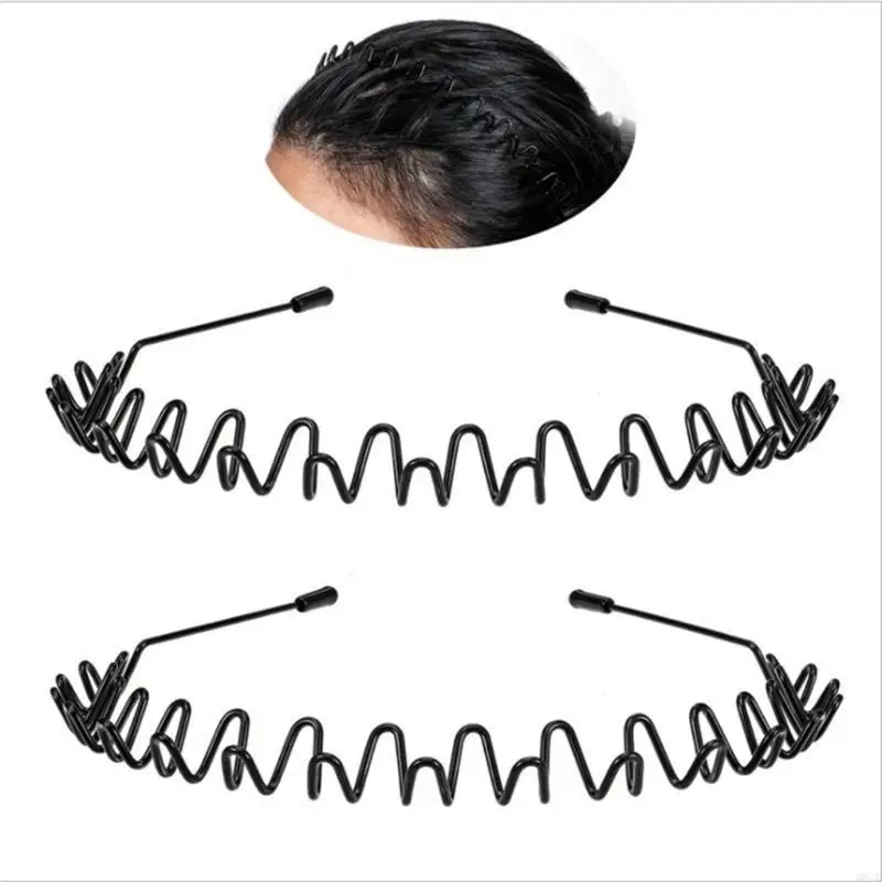 M6CD 9PCS Bandas cabeceira dentes metal M6CD Bandas cabeça onduladas diariamente, use faixas cabeça para e diário