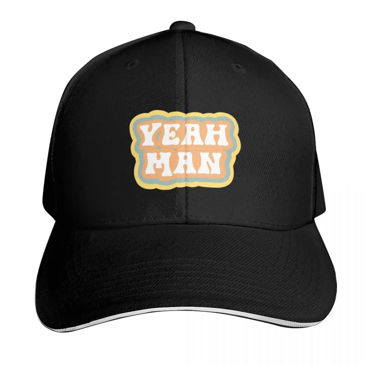 Yeah Man Baseball Cap Adjustable Buckle Closure Moisture Wicking Quick Dry Curved Brim Classic Fit