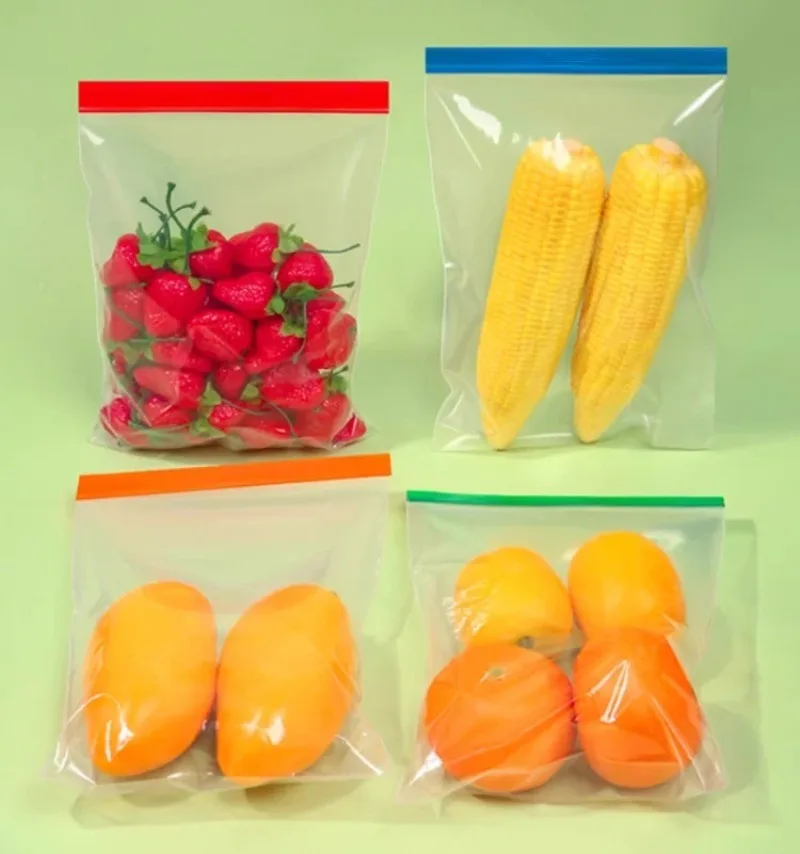 

100 PCS Heavy Duty 120 Micron Clear Zipper Bags - Reusable Food Storage Pouches for Meat, Vegetables, Coffee, Snacks & Meal Prep