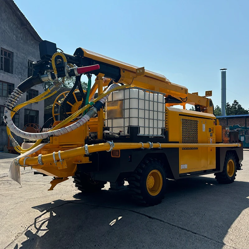 Adjustable Boom Wet Shotcrete Trolley Multifunctional Slope Reinforcement Machine High Load Moment Engine-Powered 15m Conveying