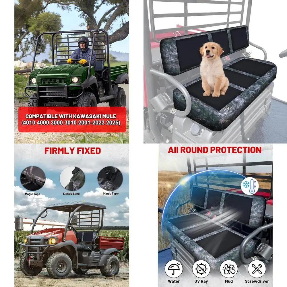 

Mule 4010 Seat Cover Upgraded Neoprene Compatible with Mule 4010 4000 3000 3010 2001-2023 2025 UTV Mule Bench Seat Covers Camo