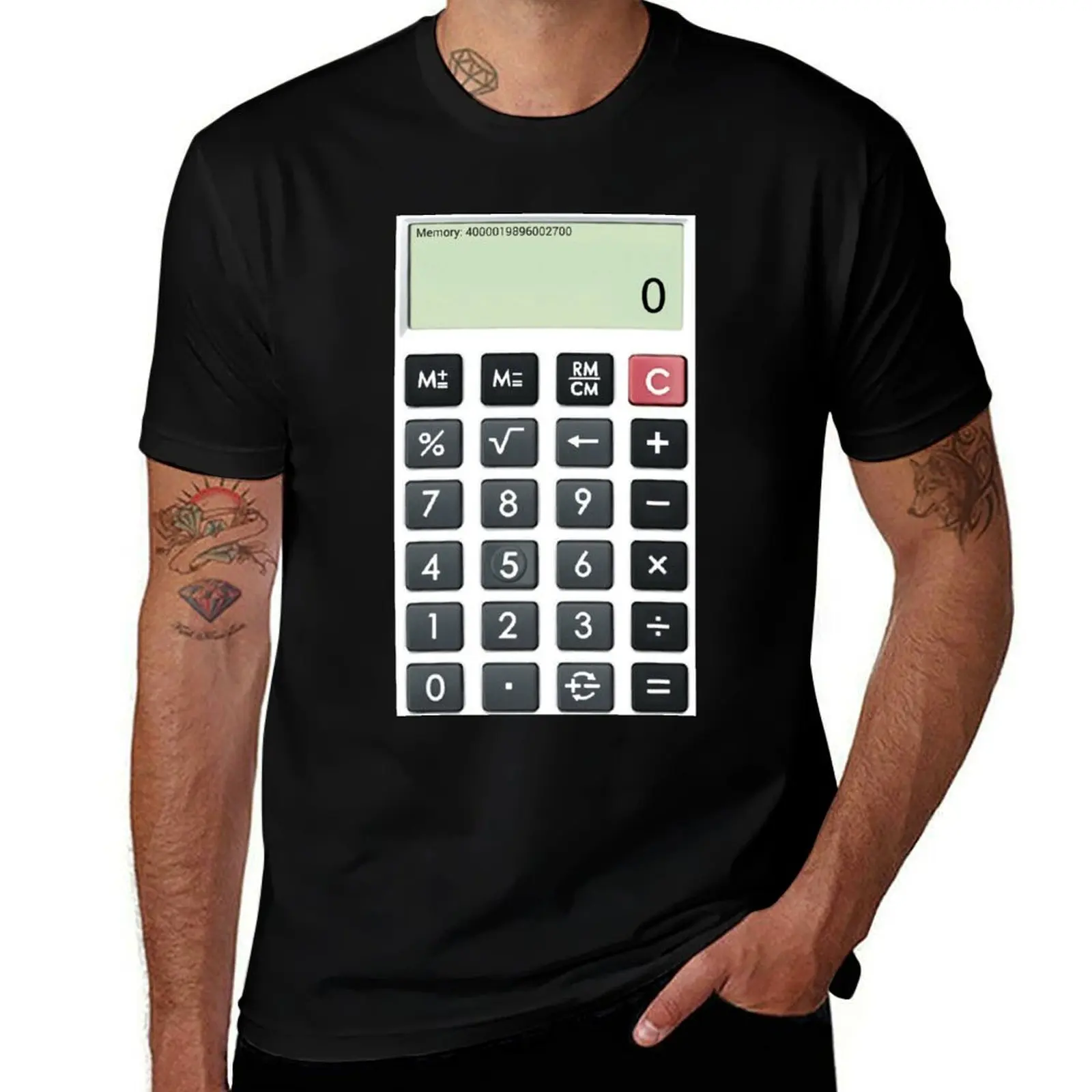 Calculator T-Shirt Stain Resistant Casual Tee T-Shirt