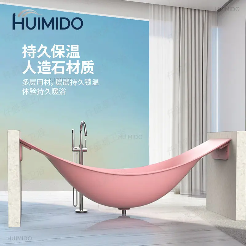 Qianshengjia high luxury suspended bathtub home hotel B & B Internet celebrity artificial stone suspended hammock bathtub double