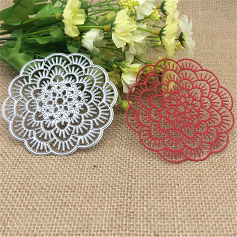 Flower Doily craft Metal cutting dies  mold Round hole label tag Scrapbook paper craft knife mould blade punch stencils dies