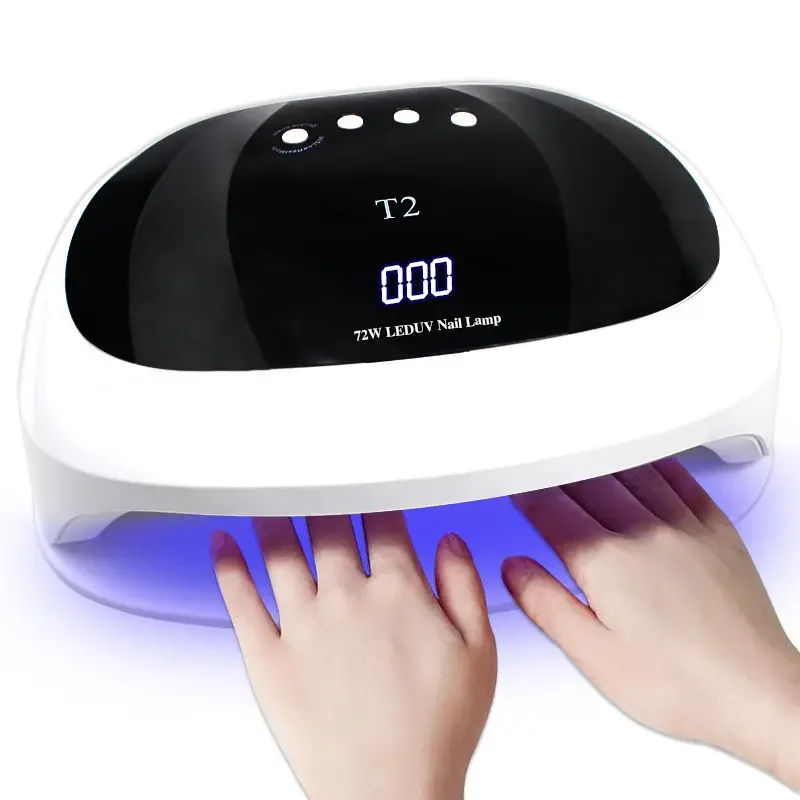 

72W LED UV Nail Lamp 2 Hands Cordless UV Lamp For Salons Use Fast Dry Gel Polish Nail Dryer With Sensor