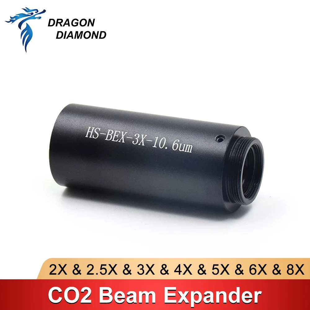 CO2 laser 10600nm Laser Beam Expander 2X 2.5X 3X 4X 6X 8X Galvanometer Laser Marking Lenses Optics Beam Expand