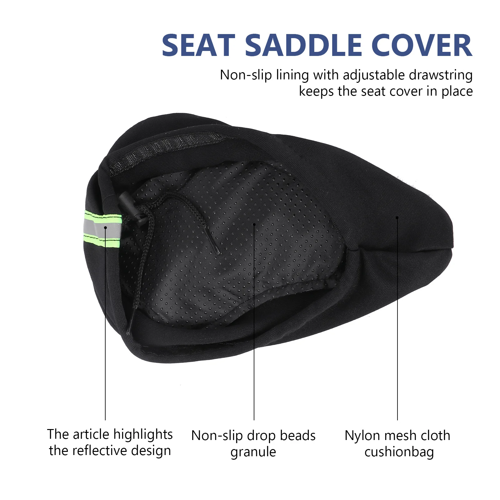 

Cycling 3D Gel Bike Saddle Seat Cover Blue Soft Breathable Non-Slip Saddle Pad for Road Mountain Folding Bikes Long Distance