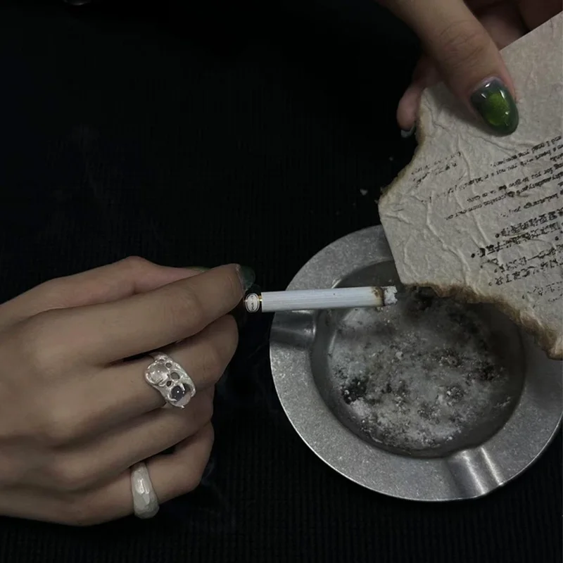 ZHUHE على شكل حلقة مفتوحة نمط قوطي جديد للرجال والنساء مجوهرات اكسسوارات هدايا الحفلات