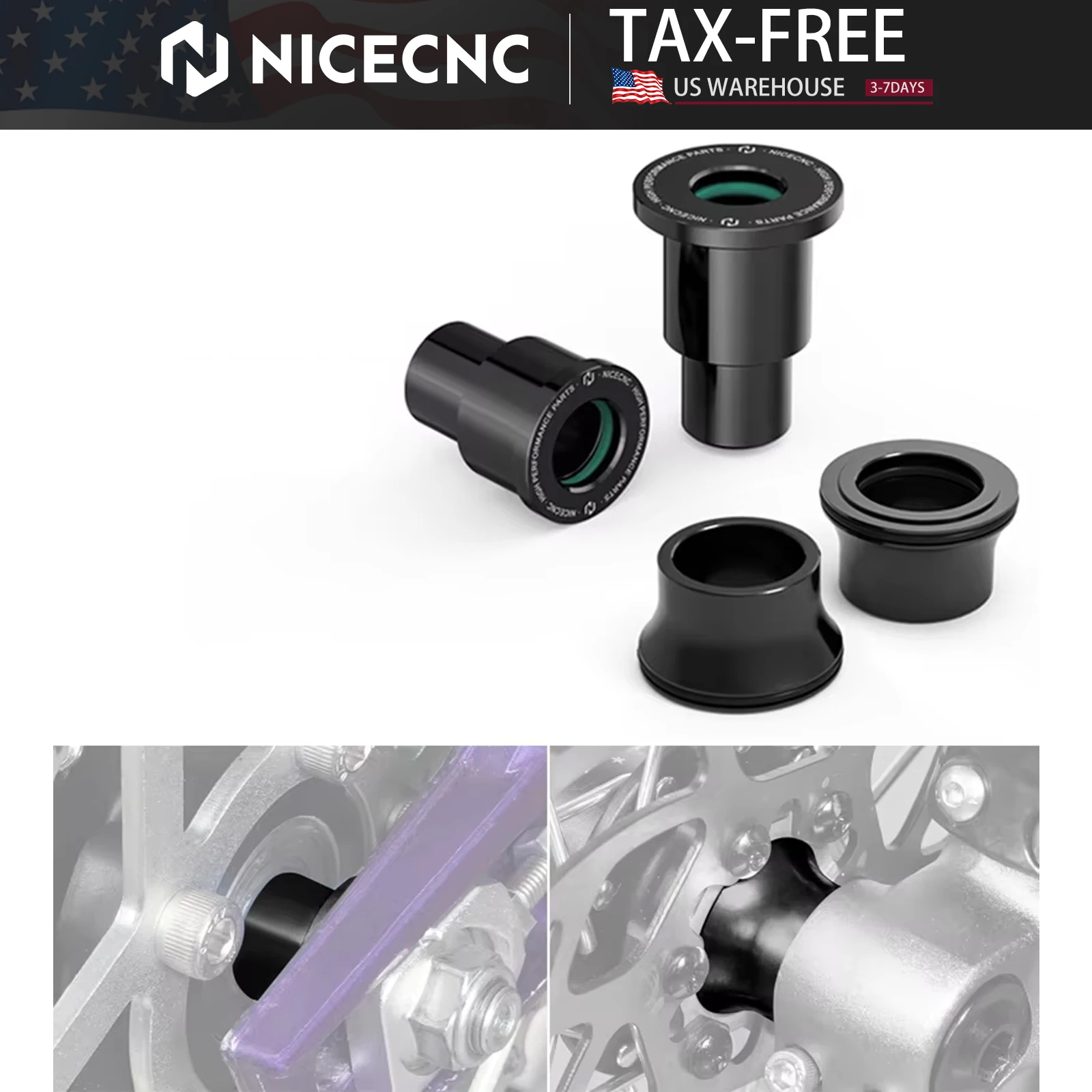 

NICECNC For 2025 2024 Surron Light Bee X Front Rear Wheel Spacers Hub Collars O-ring Kit For Surron Light Bee S L1E Accessories