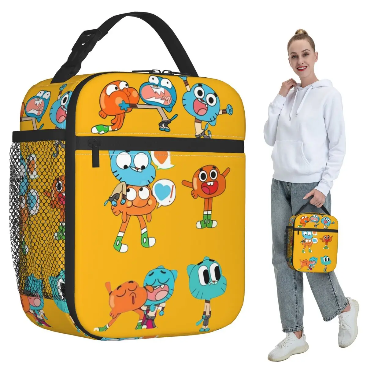 

Изолированная сумка для обеда Gumball для женщин, офисный холодильник, термосумка для еды, портативный контейнер для ланч-боксов