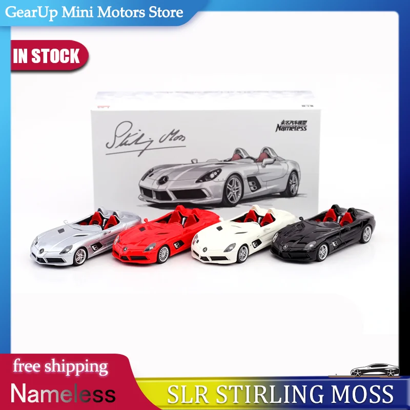 Modelo de Auto de Resina Fundida a Presión Mercedes Benz SLR Stirling Moss, Escala 1:64, Edición HEC 2026, Artículo Coleccionable para Exhibición en Escritorio, Juguete, Regalo para Niños