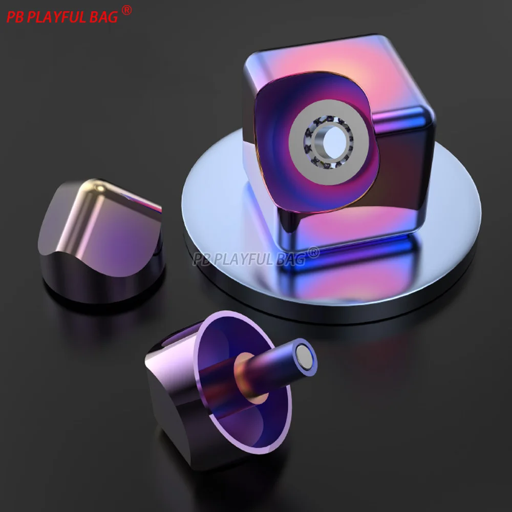 Metal Fidget Spinning Cube Desk Toy Finger Gyroscope EDC Gadget for Stress Relief for Adults ADHD Anxiety Office Decor TS64