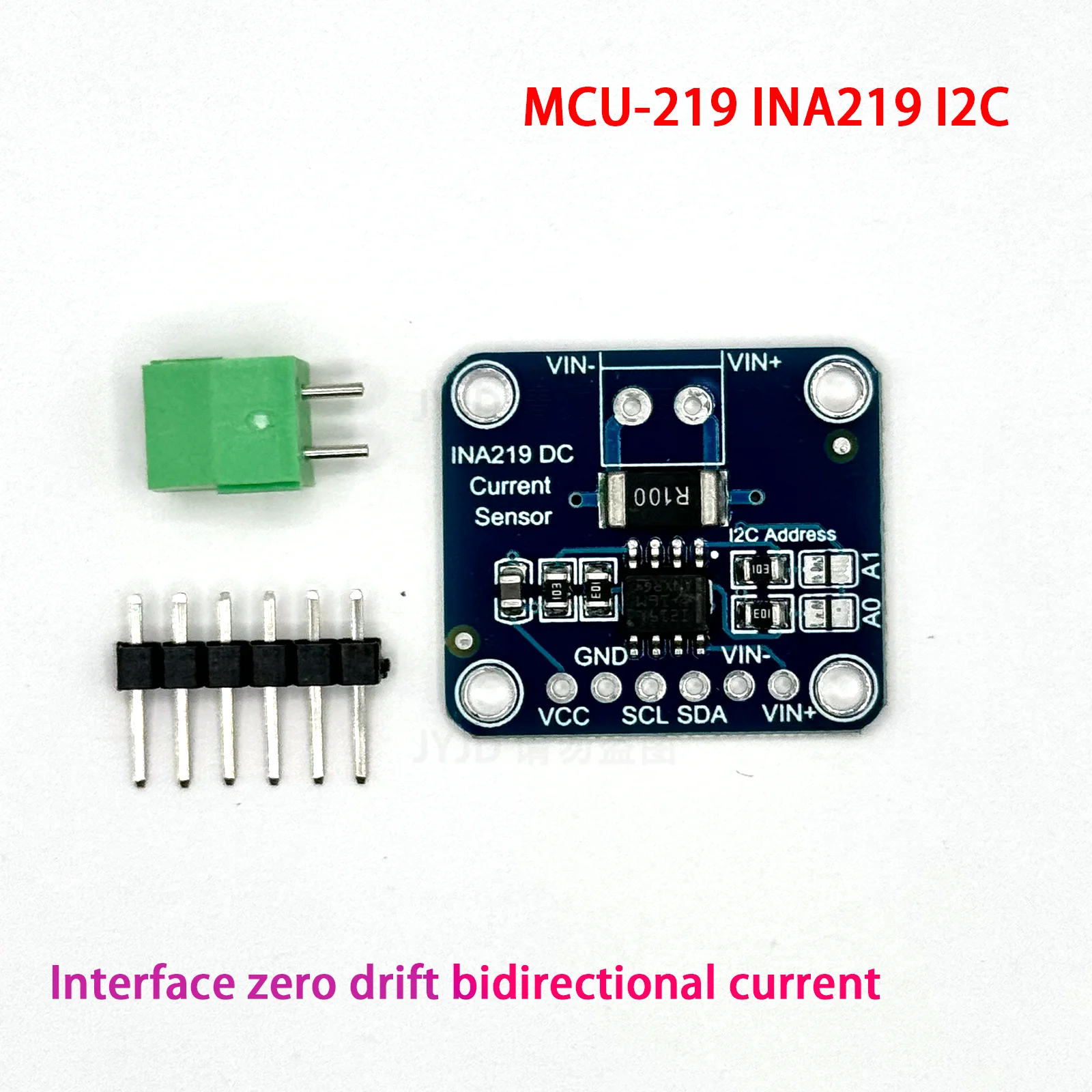 MCU-219 INA219 I2C port Zero drift bidirectional current power supply monitoring sensor module MCU INA 219