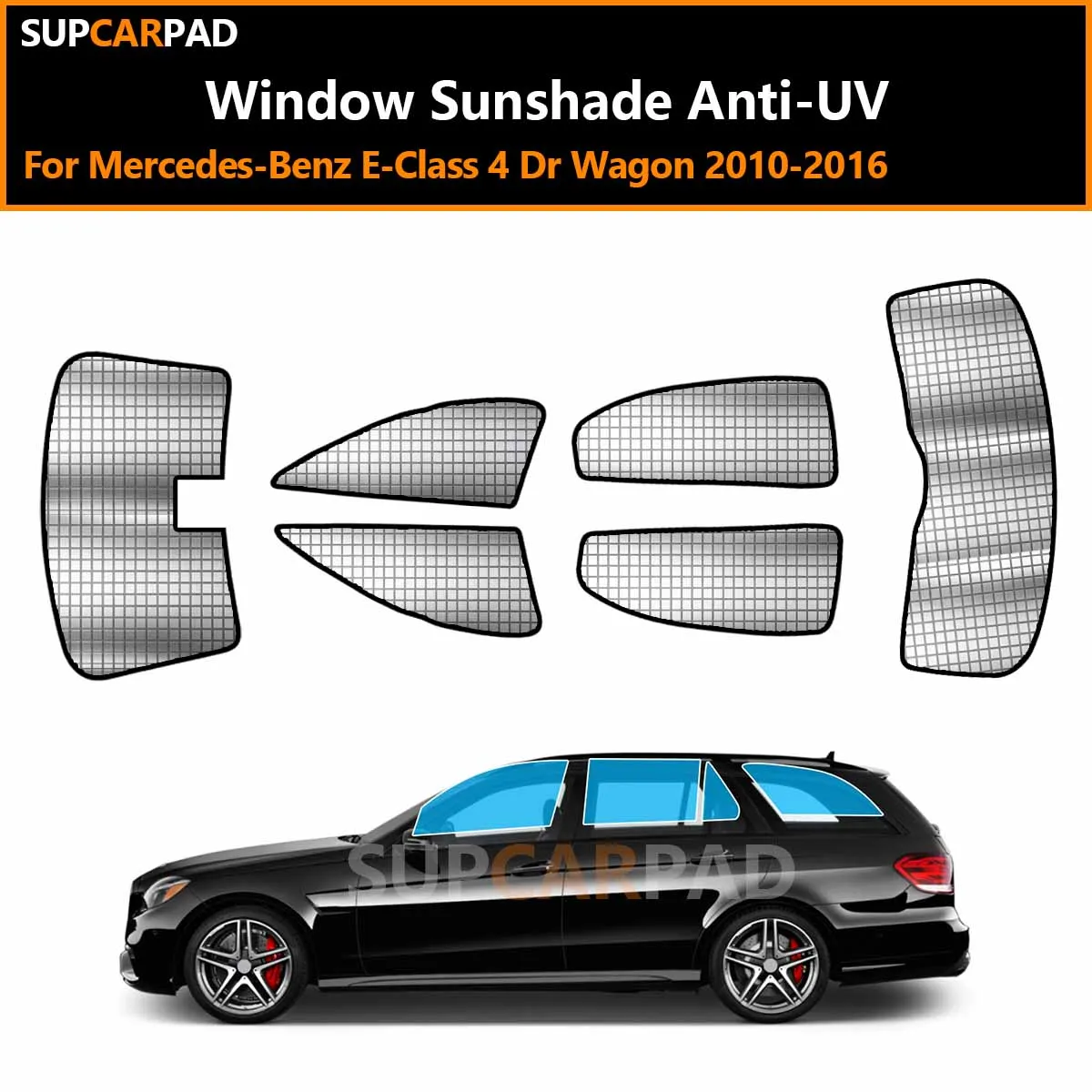 

For Mercedes-Benz E-Class 4 Dr Wagon 2010-2016 Custom Car Window Sunshade Anti-UV Car Sun Window Visors Sunshade Covers Accessor