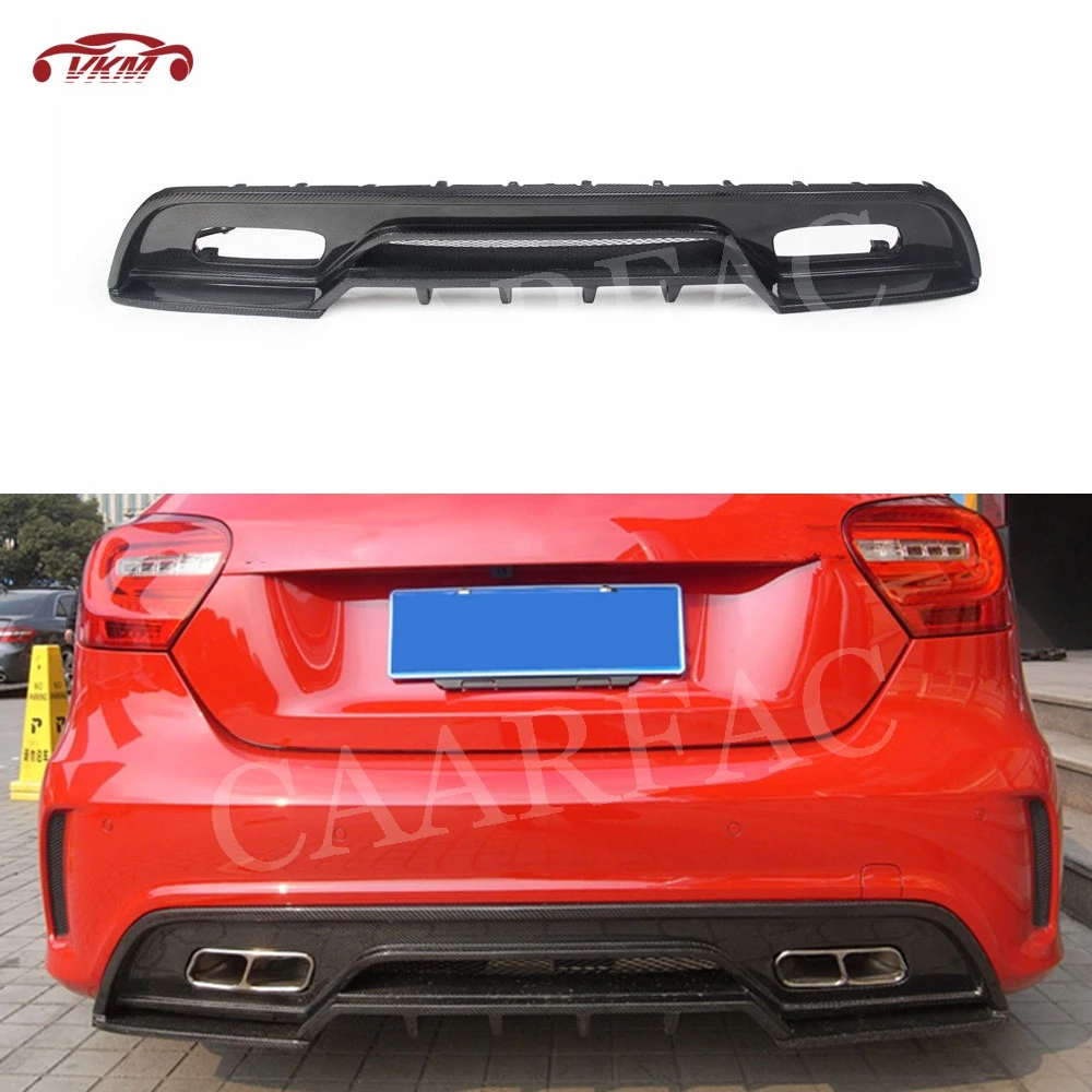 

Carbon Fiber Rear Diffuser Bumper Lip Spoiler for Mercedes Benz A Class W176 A250 A260 Sport A45 AMG 2013-2015 Car Accessories