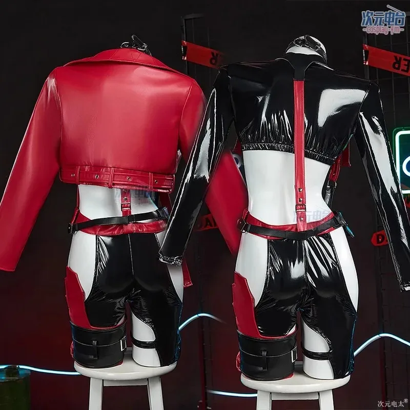 الرداء الأحمر الصغير تأثيري لعبة NIKKE زي شعر مستعار موضة الحلو بدلة سباق الزي هالوين حفلة لعب الأدوار الملابس ir;l5