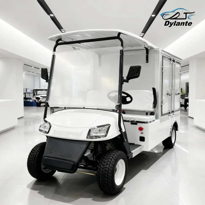 عربة جولف كهربائية سيارة إسعاف بالجملة مع بطارية ليثيوم للفندق والمستشفى مع صندوق البضائع الخلفي