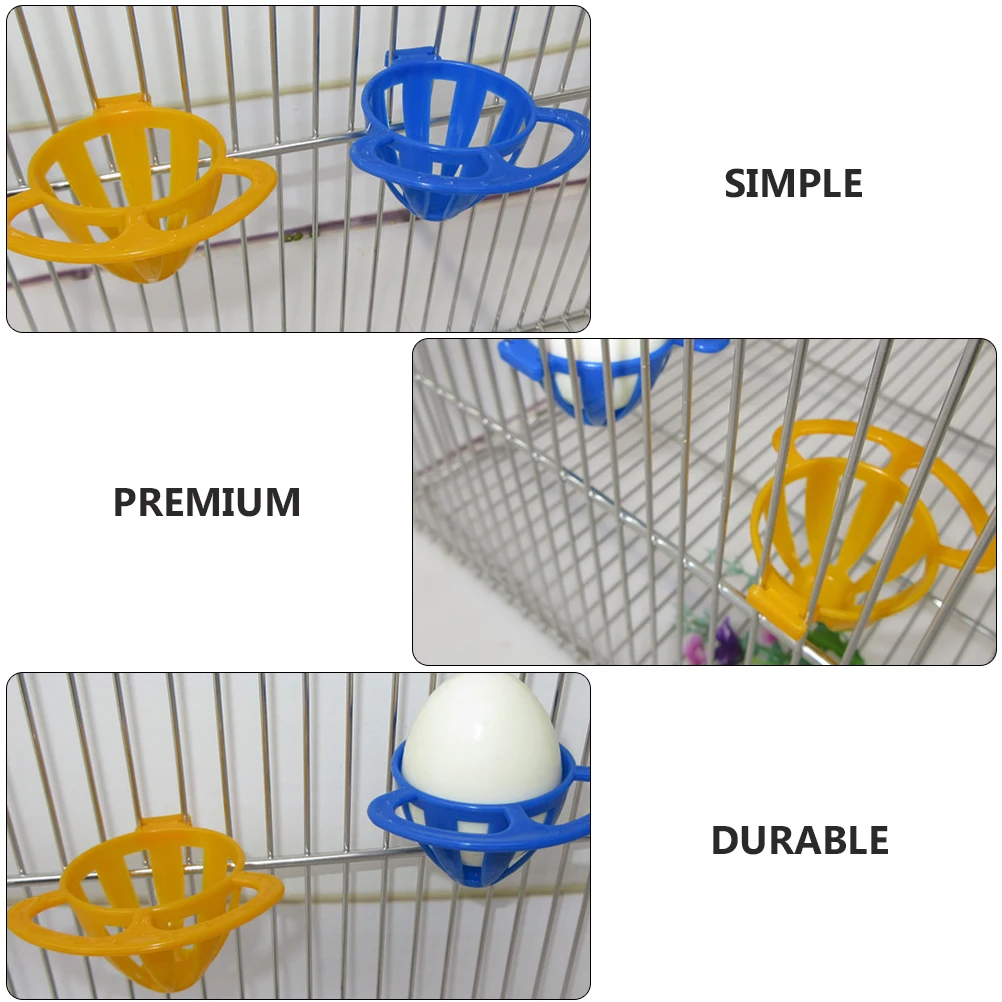 

2pcs Parrot Feeding Bowl Bird Food Basin For Vegetables Fruits Vitamin Supplement Durable Pet Eating Basket Random Color
