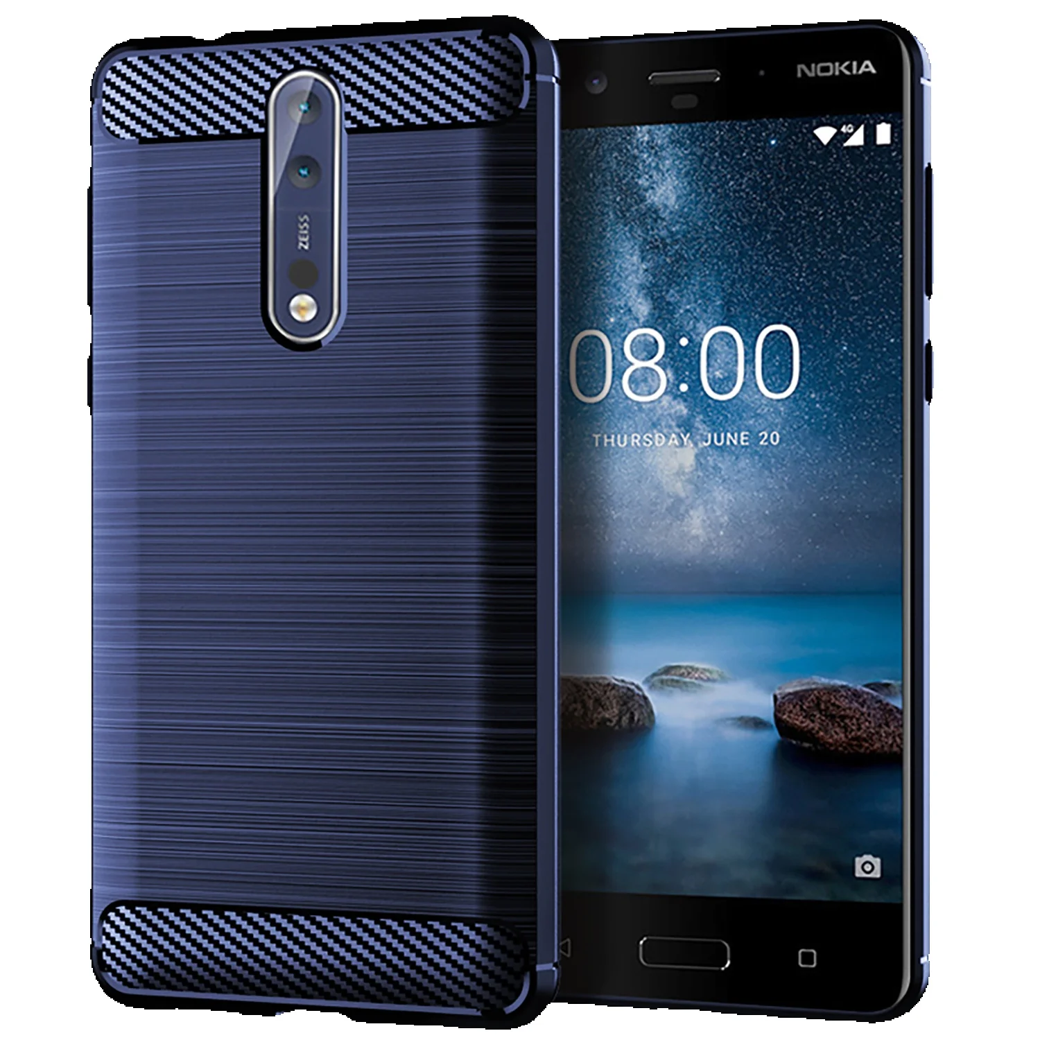 Carbon Fiber Case For Nokia 8 8.1 8.3 Shockproof Mobile Shell For Nokia 8V 5G UW Nokia8 Anti-fall Soft Phone Cover