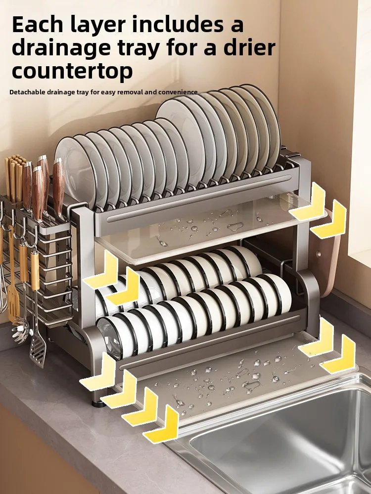 

Кухонная многослойная столешница Di Drainer Ra, миска для домашнего использования, многофункциональная тарелка для хранения посуды Chopstis