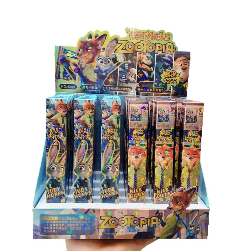 

Zootopia Blind Box Gel Pens Cartoon Anime Judy Nick Signature Pens Smooth Writing Student Neutral Pens School Supplies Back Gift