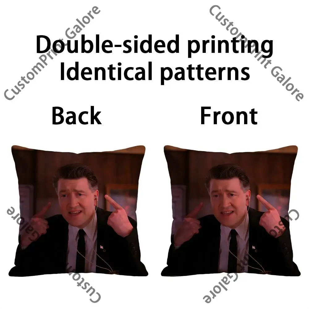 T-Twin D-David L-LynchES P-Peaks Polyester Printed Pillow Cover Square 30 35 40 45 50 55 cm Soft for Sofa Bed Car Home Decor