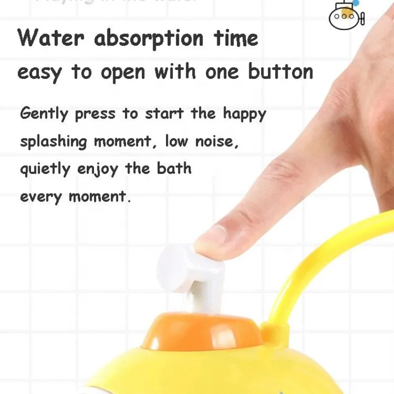 Hot Selling Water Play Toys Battery Operated Submarine Shape Bathtub Toy Water Pump with Hand Shower Baby Bathtub Toy