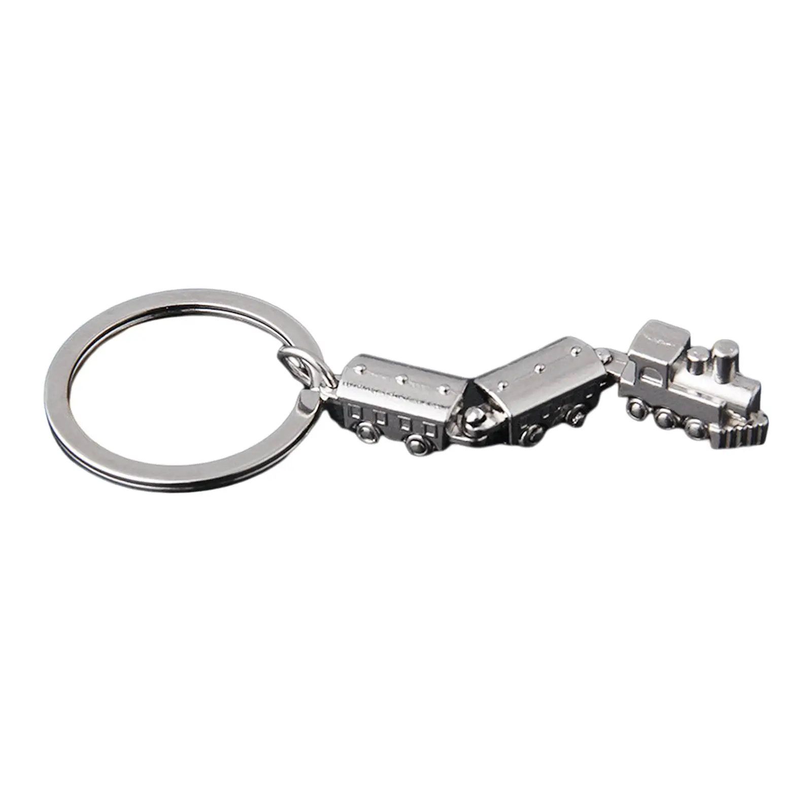 Cute Mini Train Model Keychain Charm Durable Zinc Alloy Keyring Pendant for Him Her Dad Mom Girlfriend Anniversary Couples Gift