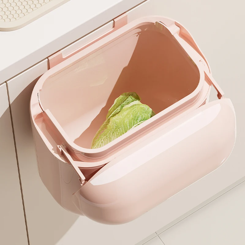 UFORU Trash can household bathroom wall hanging seam toilet kitchen with lid large capacity high appearance level