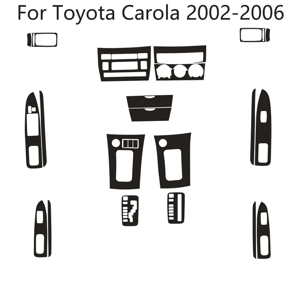 

For Toyota Carola 2002-2006 Car-Styling 3D/5D Carbon Fiber Car Interior Center Console Color Molding Sticker Decals Parts