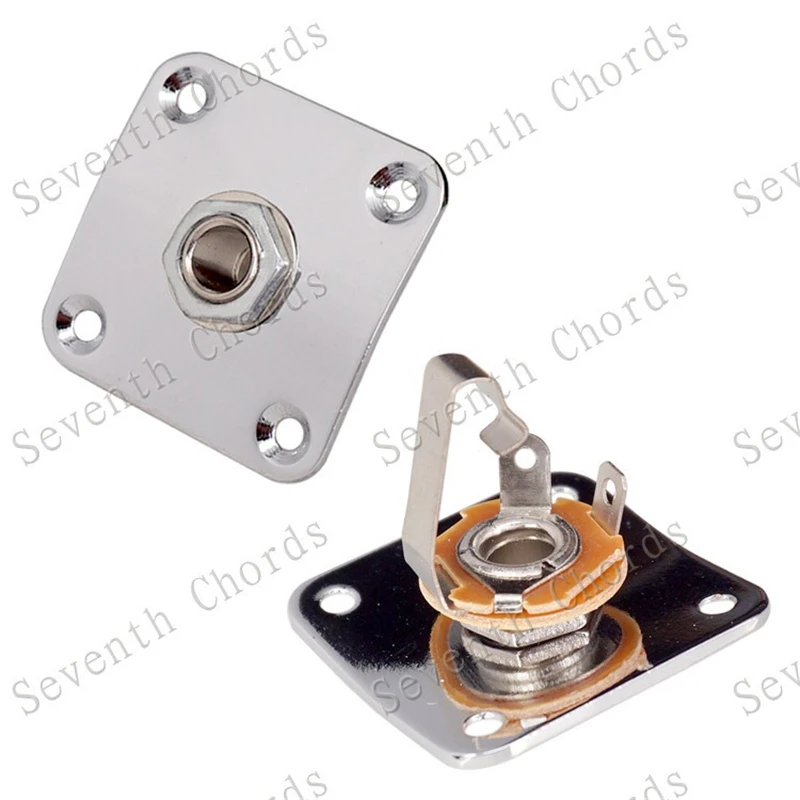 35MM Metall Quadratische Gitarre Jack Platten JackPlate Abdeckung Für Elektrische Gitarre Zubehör Teile – Detail 5