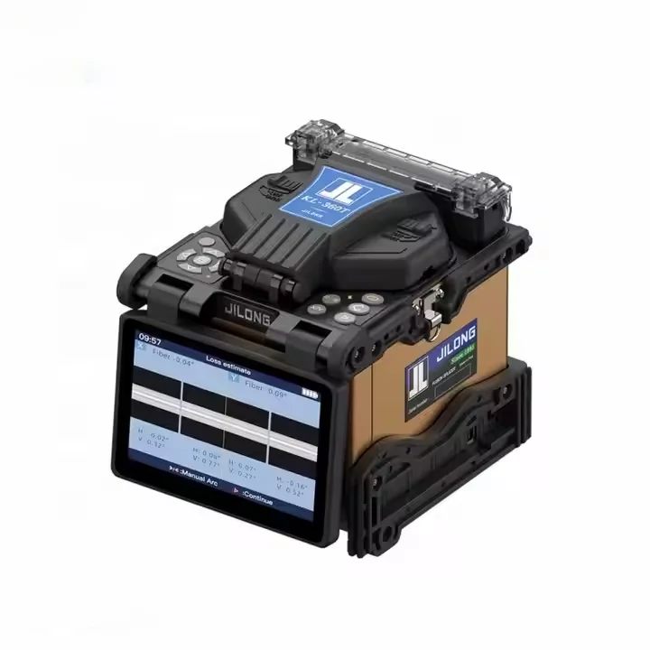 JILONG KL-360T 6 Motori Schermo a colori da 5 pollici Giuntatrice a fusione ottica Backbone Allineamento del nucleo Giuntatrice a fusione ottica