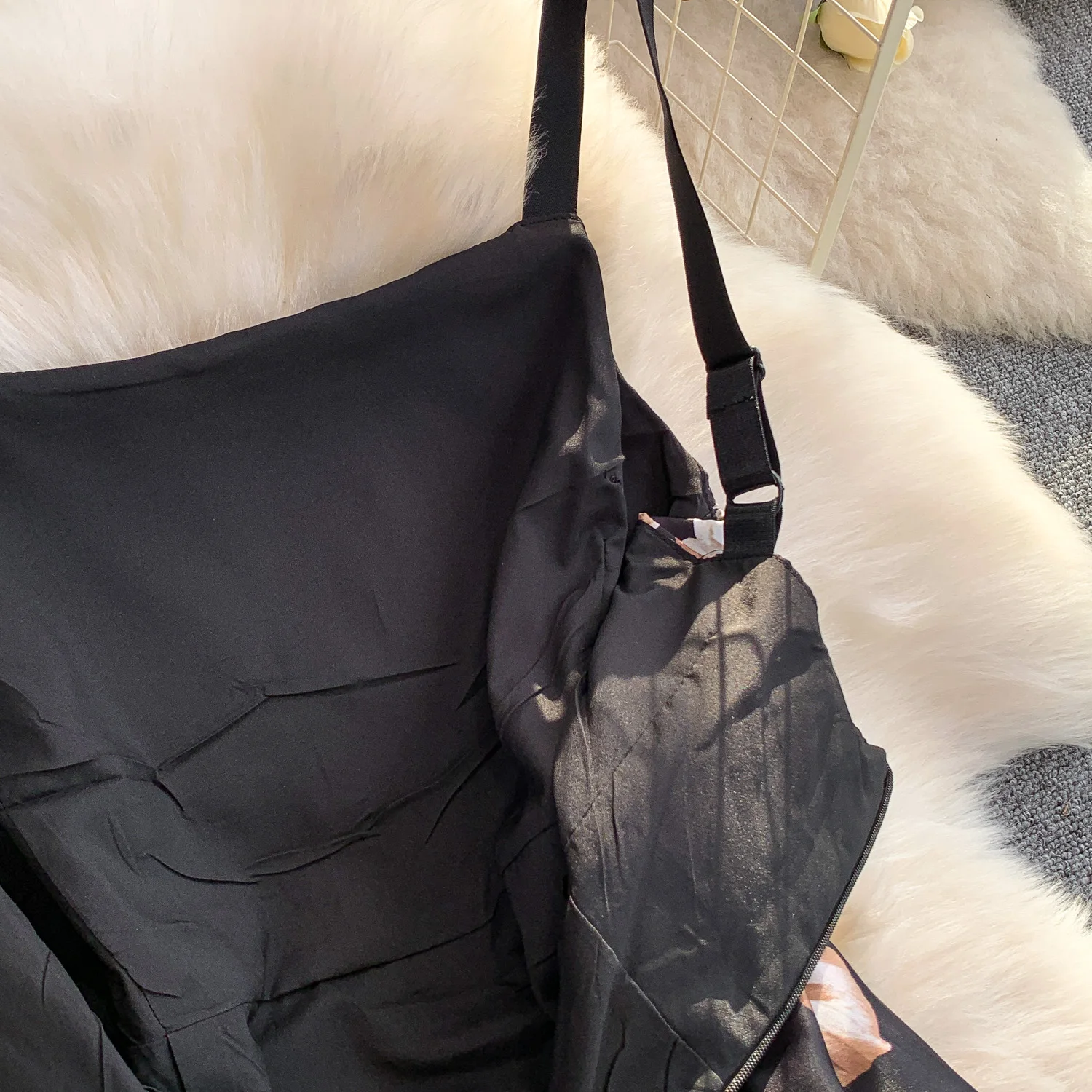 Elegancka sukienka bez rękawów z satyny w koreańskim stylu, sukienka letnia, odzież damska na jesień i zimę.