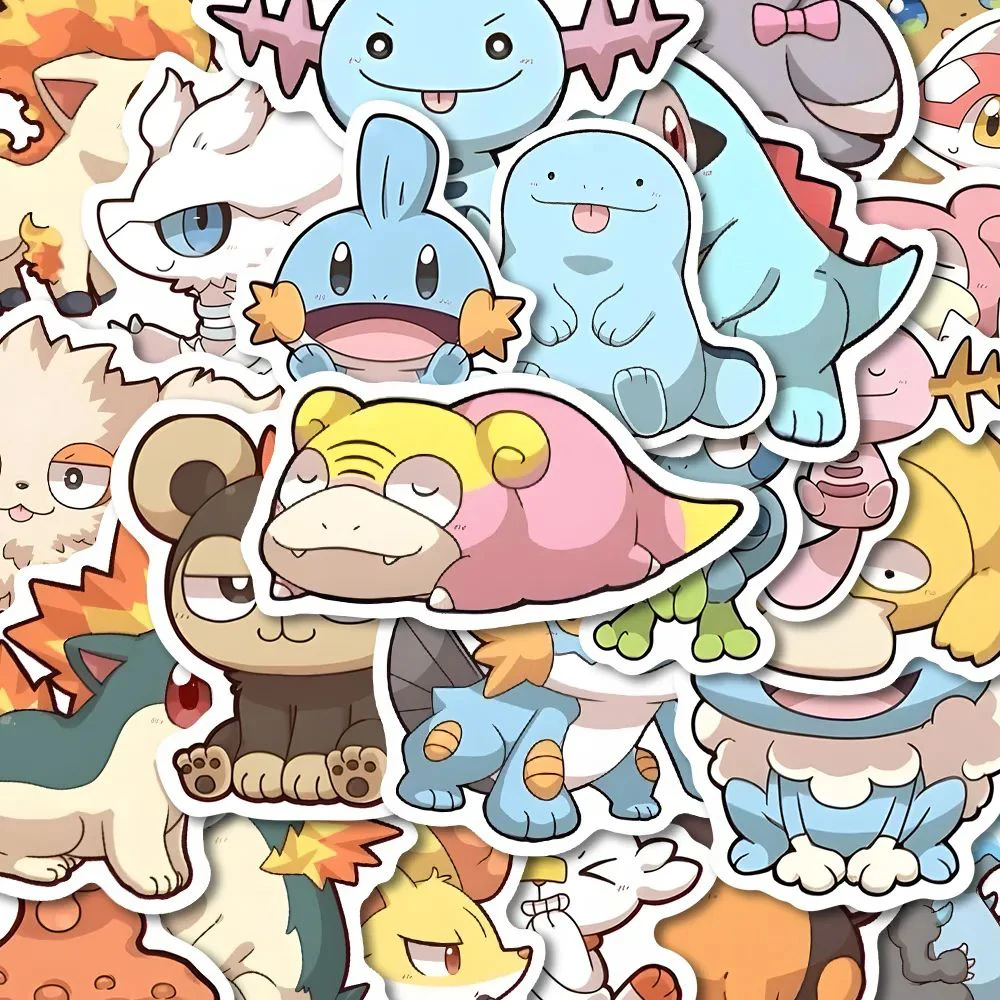 10/30/50/93 Stück Niedliche Anime Pokemon Aufkleber Kawaii Cartoon-Sticker Wasserfeste DIY Gitarren-Notizbuch-Handy-Graffiti-Aufkleber Großhandel