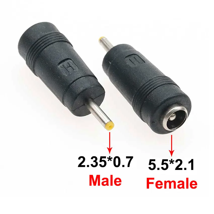 1PCS DC 5.5x2.1mm Female Jack Connectors to DC 7.9 6.5 5.5 4.8 4.0 3.5 3.0 mm 2.5 2.1 1.7 1.35 0.7 mm Male Plug Power Adapter